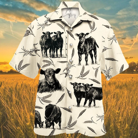 Cow Cattle Farm Lovers Hawaiian Shirt, Summer Hawaiian shirt for men women HO2501