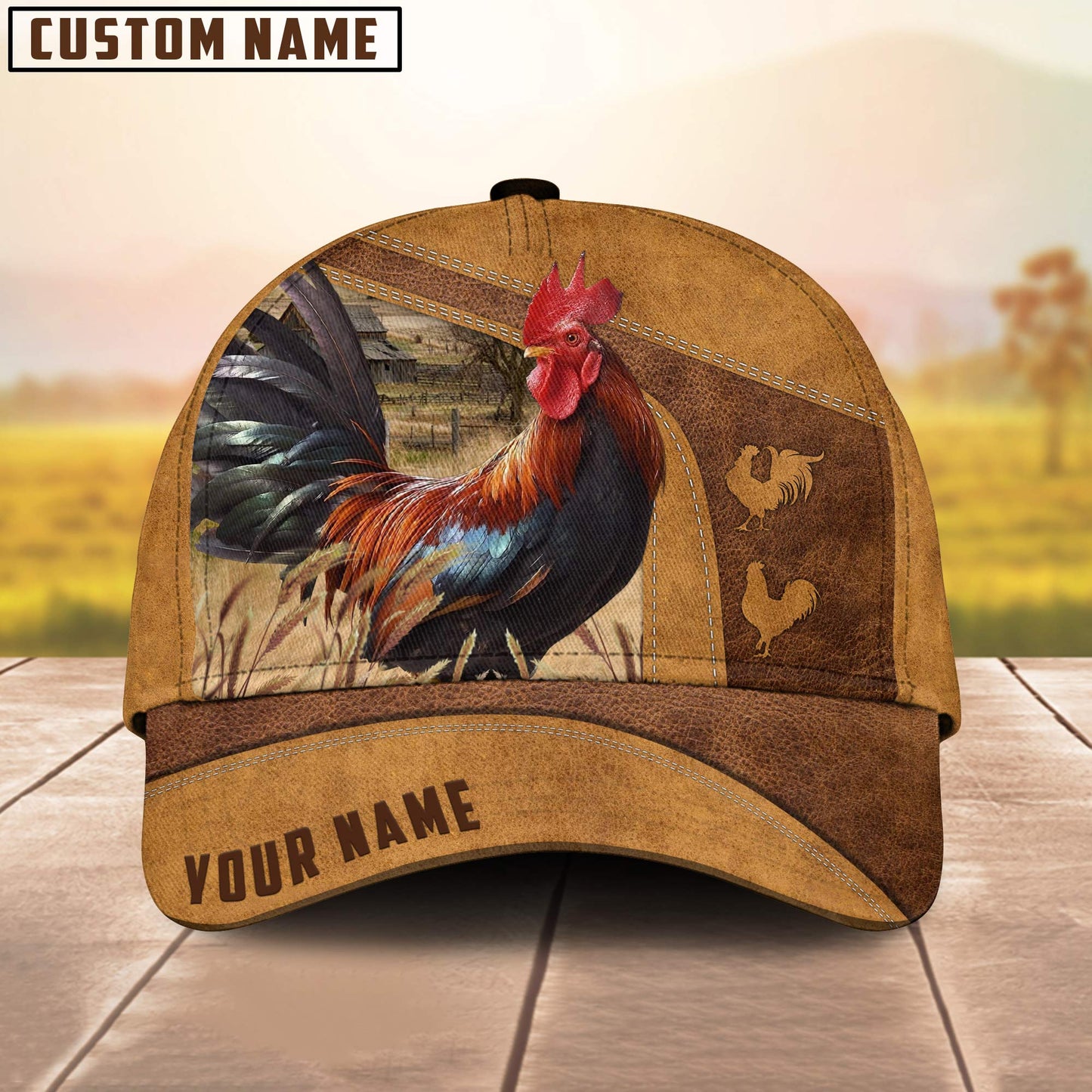 Custom Name Chicken Cap , Rooster Hat, Farm Baseball Hat, Cap Hat For Farmer Farm Lover CO1039