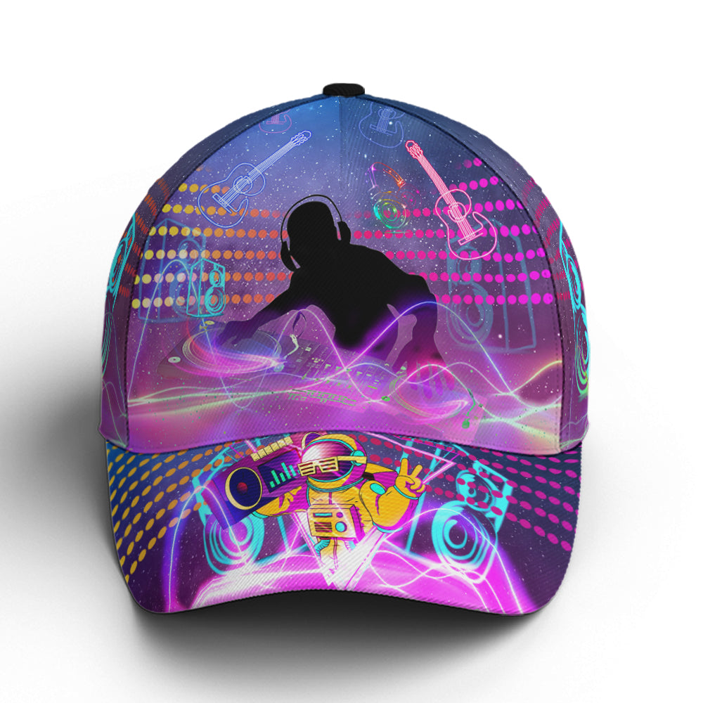 DJ Rhythm Neon Artwork Baseball Cap Lasfour CO0853