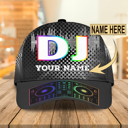 Personalized 3D Classic Cap Hat For Dj Player, Present To Dj Friend, Deezay Cap Hat, Baseball Dj Cap, Dj Hat CO0517