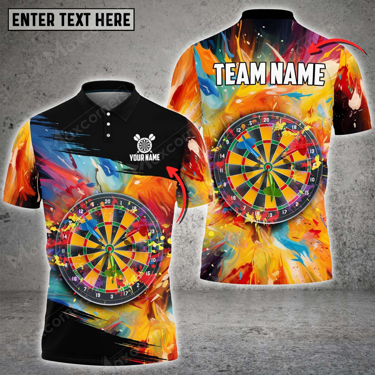 Lasfour Darts Colorful Personalized Name, Team Name 3D Shirt DMA0086