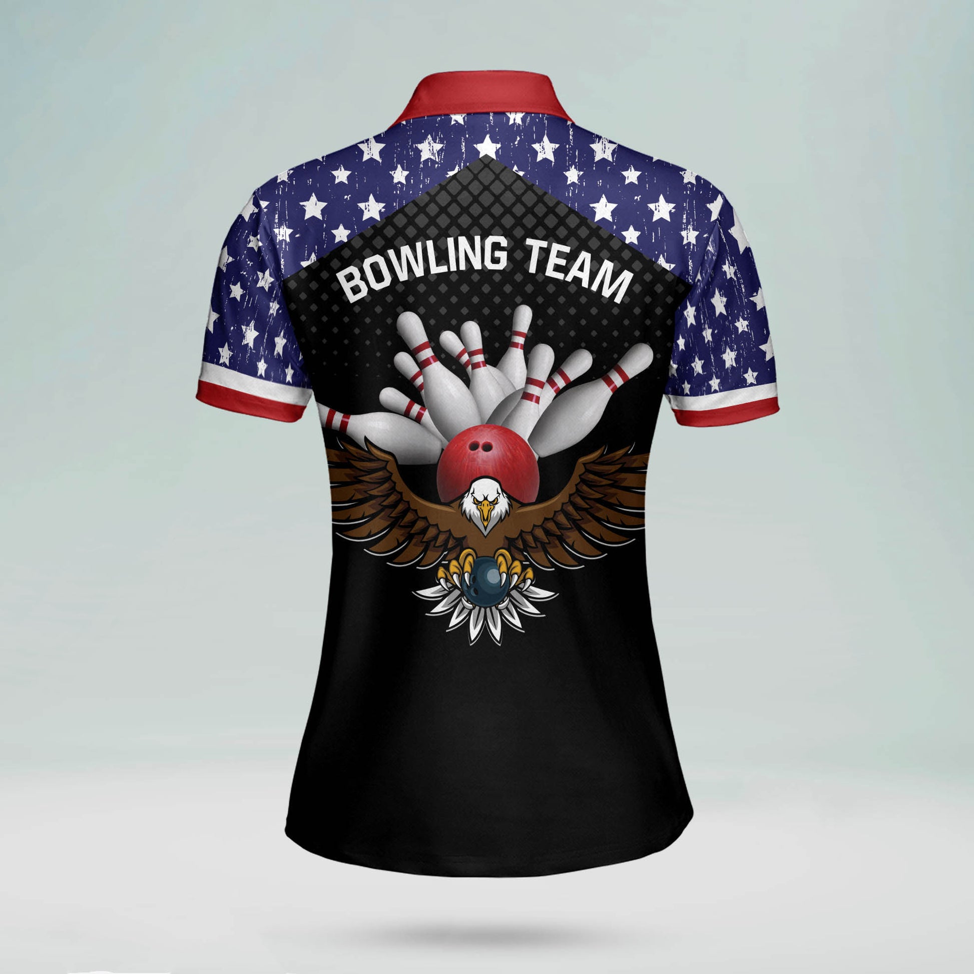 Hawaiian Bowling Shirt For Men Women American Flag Bowling Jersey