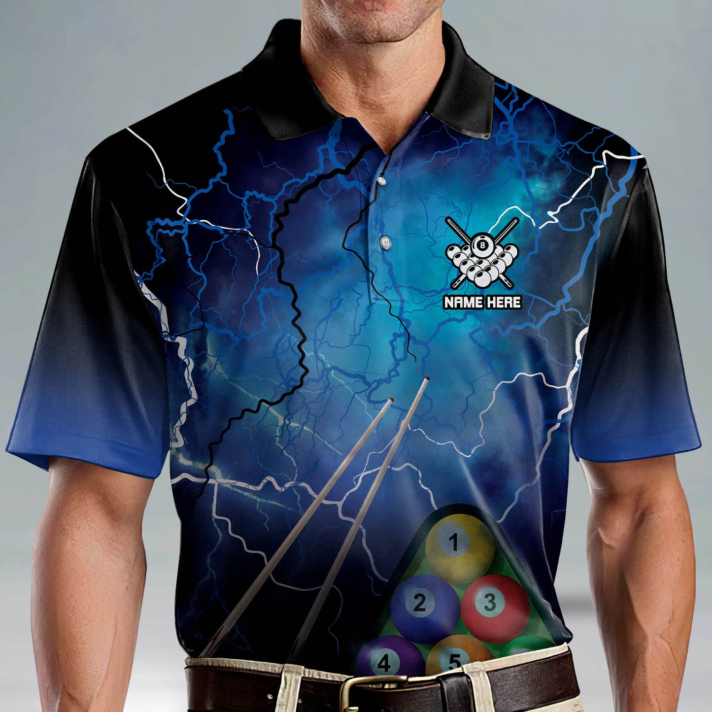 LASFOUR Custom Billiard Shirts Men's Polo BI0034