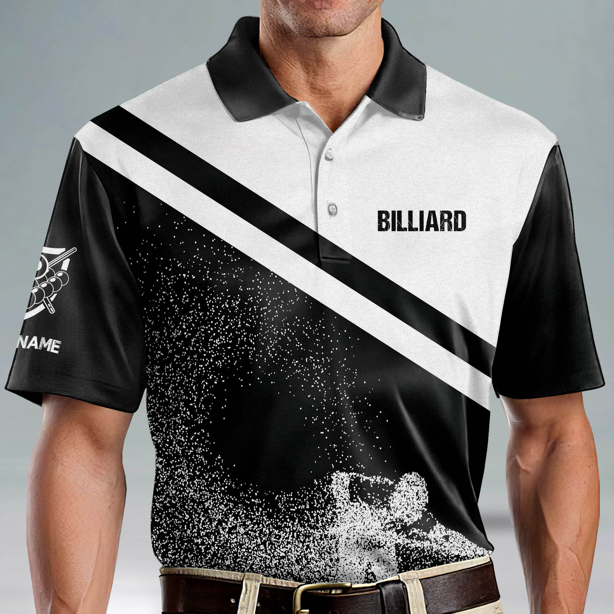 3D Funny 8 Ball Pool Billiard Polo Shirt BI0022