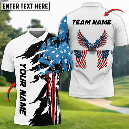 Custom Patriotic Bowling Polo Shirts BO0333