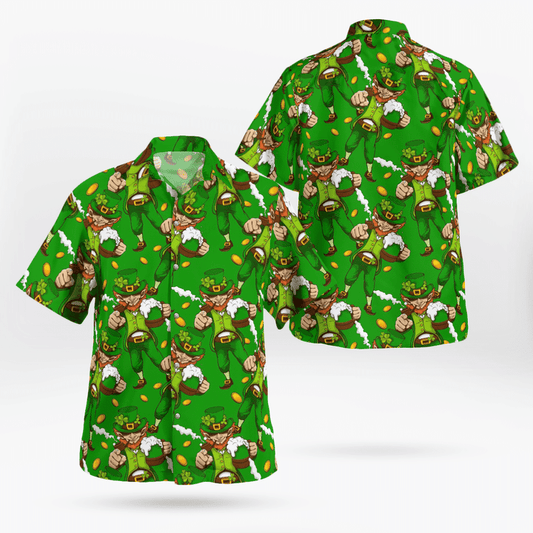 Happy St. Patrick's Day Hawaiian shirt - Irish Whiskey Irish Beer Mr. Beer March 17 Happy Day Hawaii Shirt PO0090