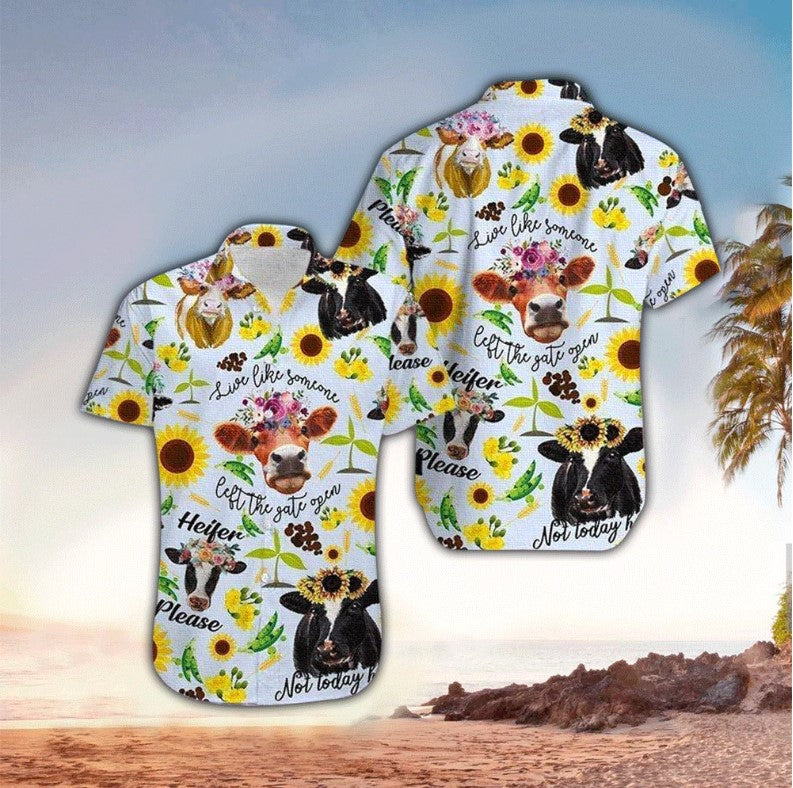 Funny Cow Farmer Hawaiian Shirt, Cow Hawaii Shirt Men, Aloha Shirt HO2256