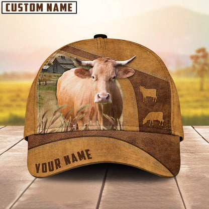 Personalized Name Gelbvieh Cattle Cap , Cattle Hat, Farm Baseball Hat, Cap Hat For Farmer Farm Lover CO1027