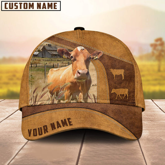 Personalized Name Guernsey Cattle Cap, Cattle Hat, Farm Baseball Hat, Cap Hat For Farmer Farm Lover CO1032