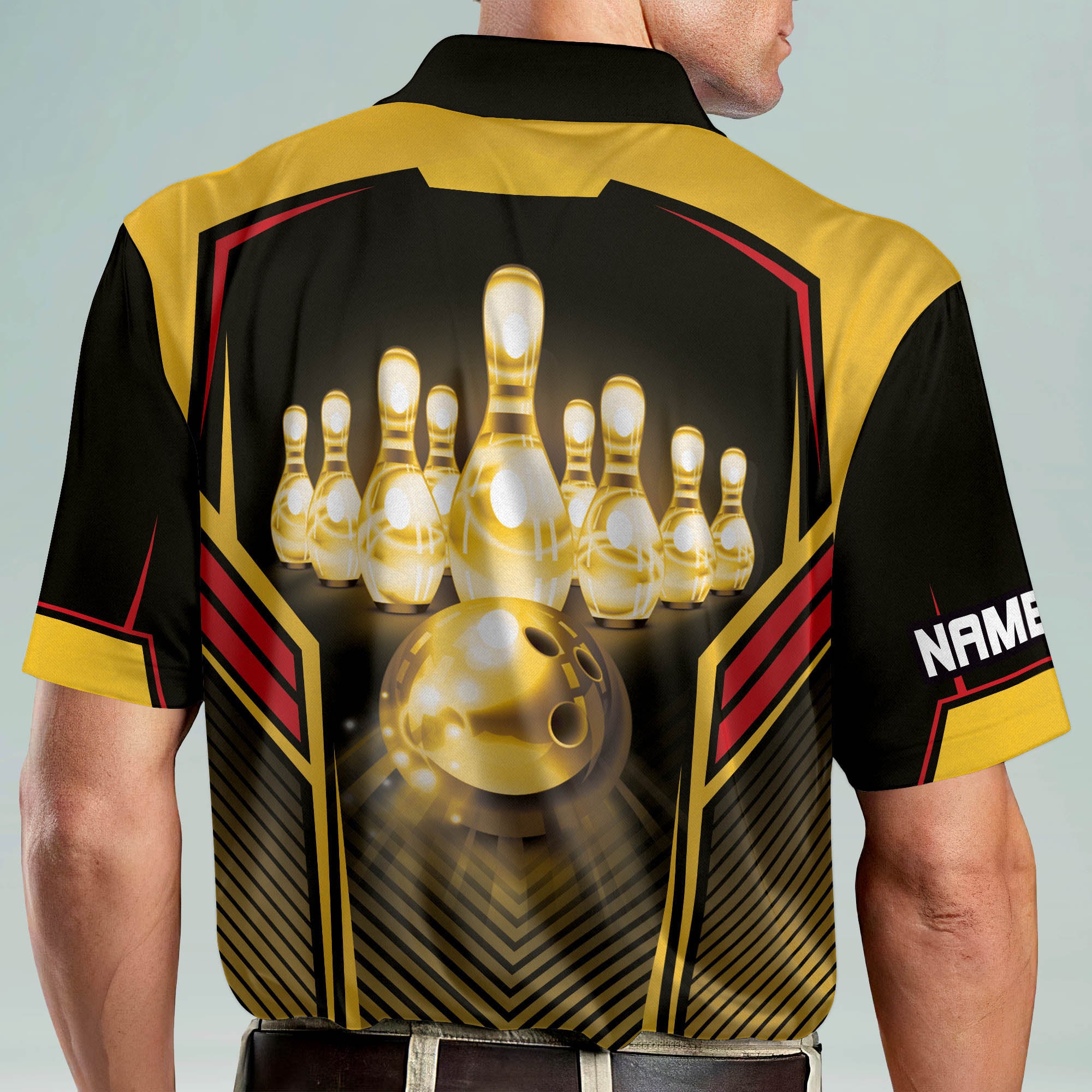 Custom Bowling Polo Shirts For Men And Women - Custom Black Green