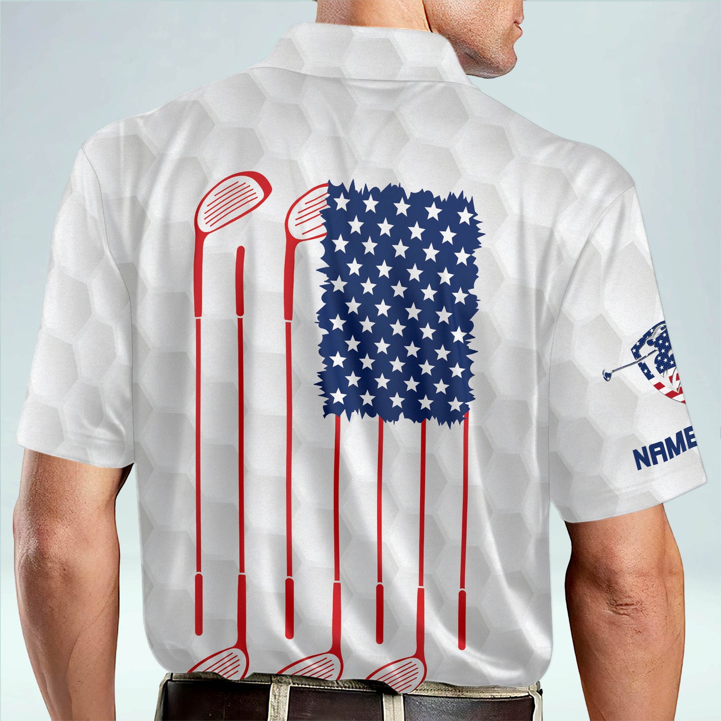 American Flag Golf Polo Shirt GM0360