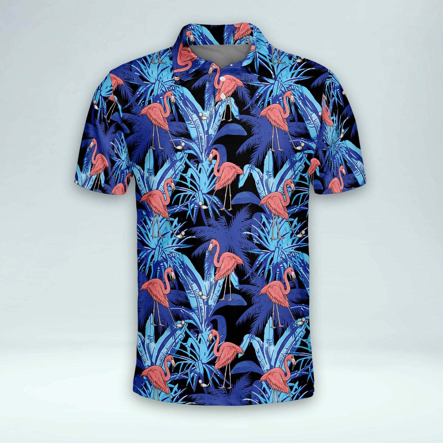 Floral Flamingo Tropical Sports Golf Polo Shirt GM0350