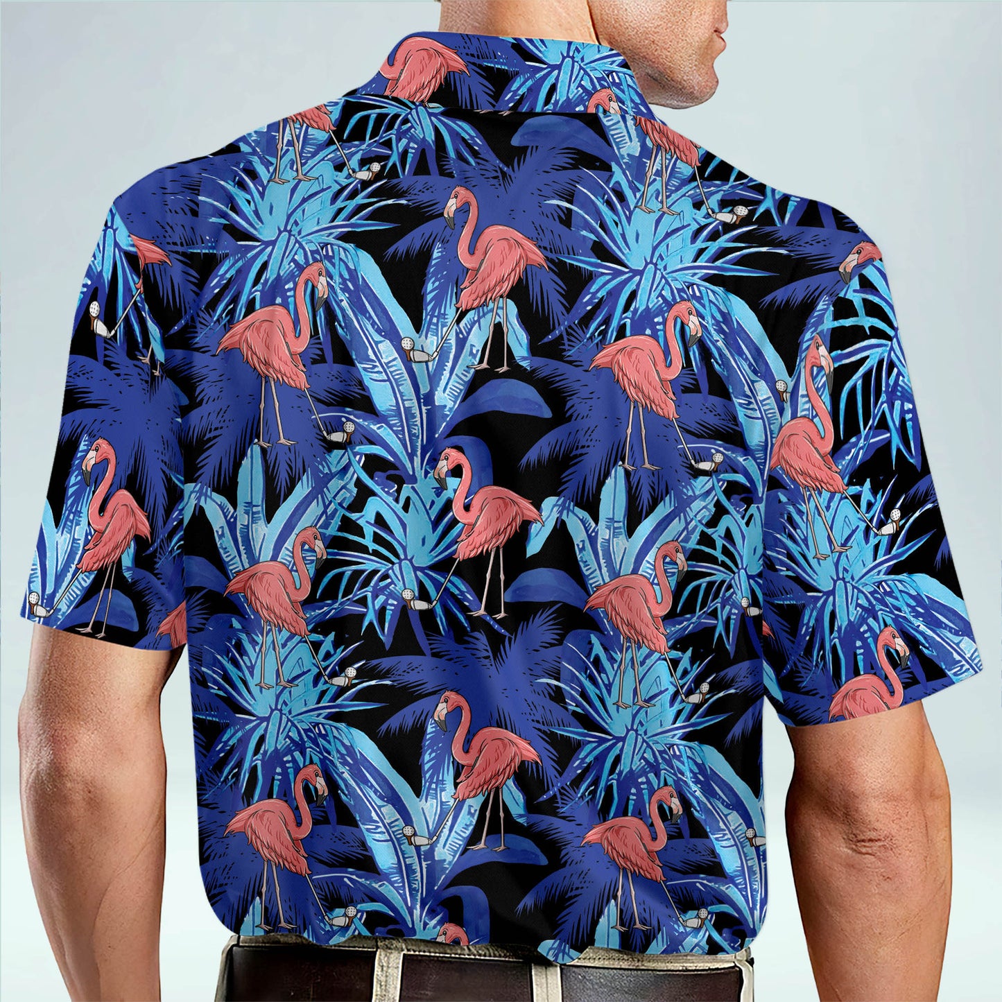 Floral Flamingo Tropical Sports Golf Polo Shirt GM0350