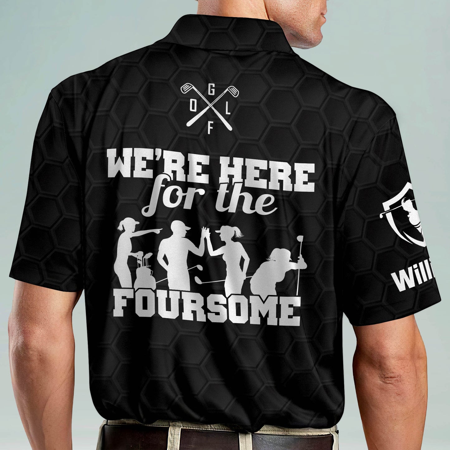 We're Here for The Foursome Golf Polo Shirt GM0252