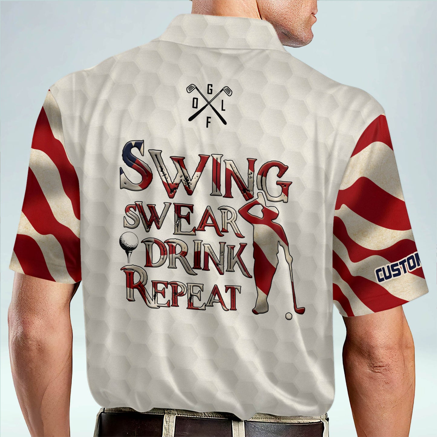 Swing Swear Drink Repeat Golf Polo Shirt GM0381
