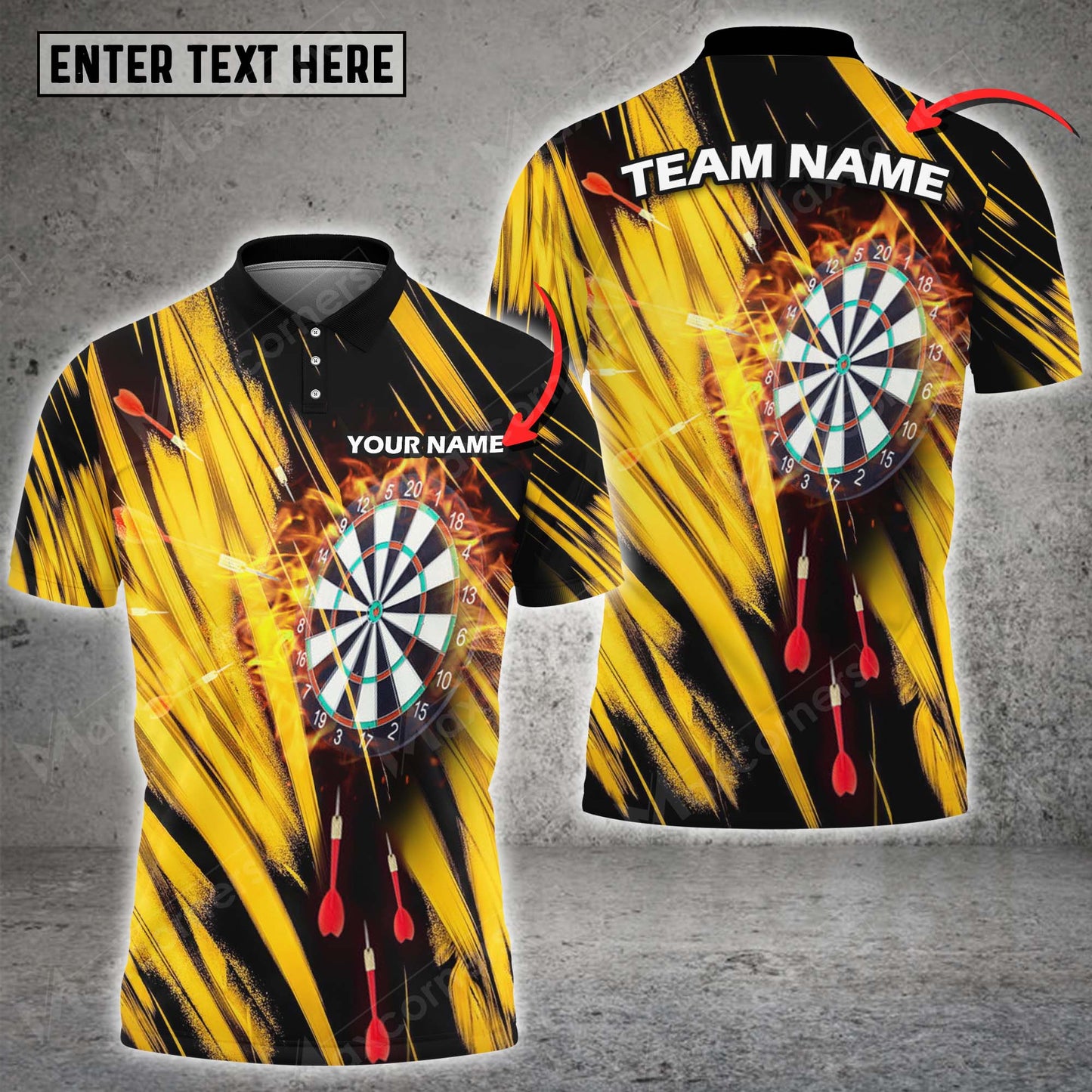 Lasfour Personalized Your Name, Team Name Dart Fire 3D Shirt DMA0218