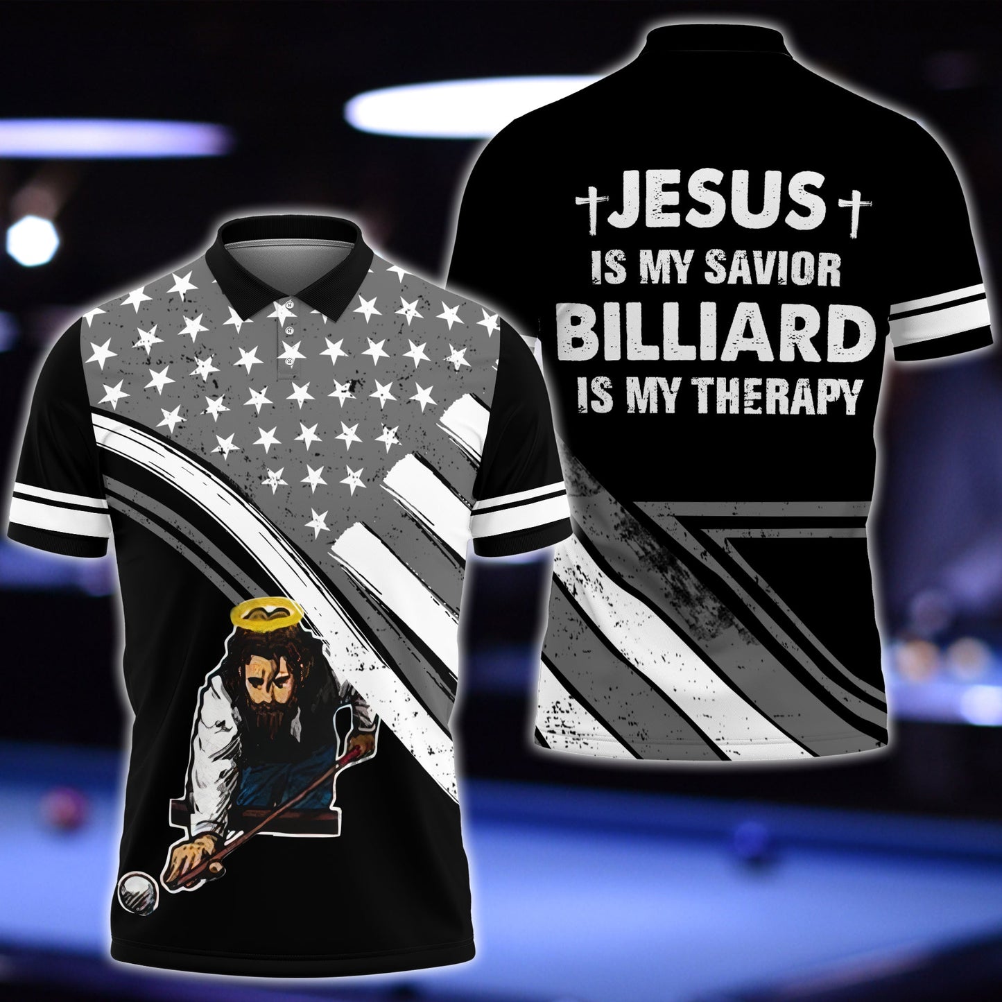 Lasfour Billiard Jesus Is My Savior Unisex Shirt BIA0887