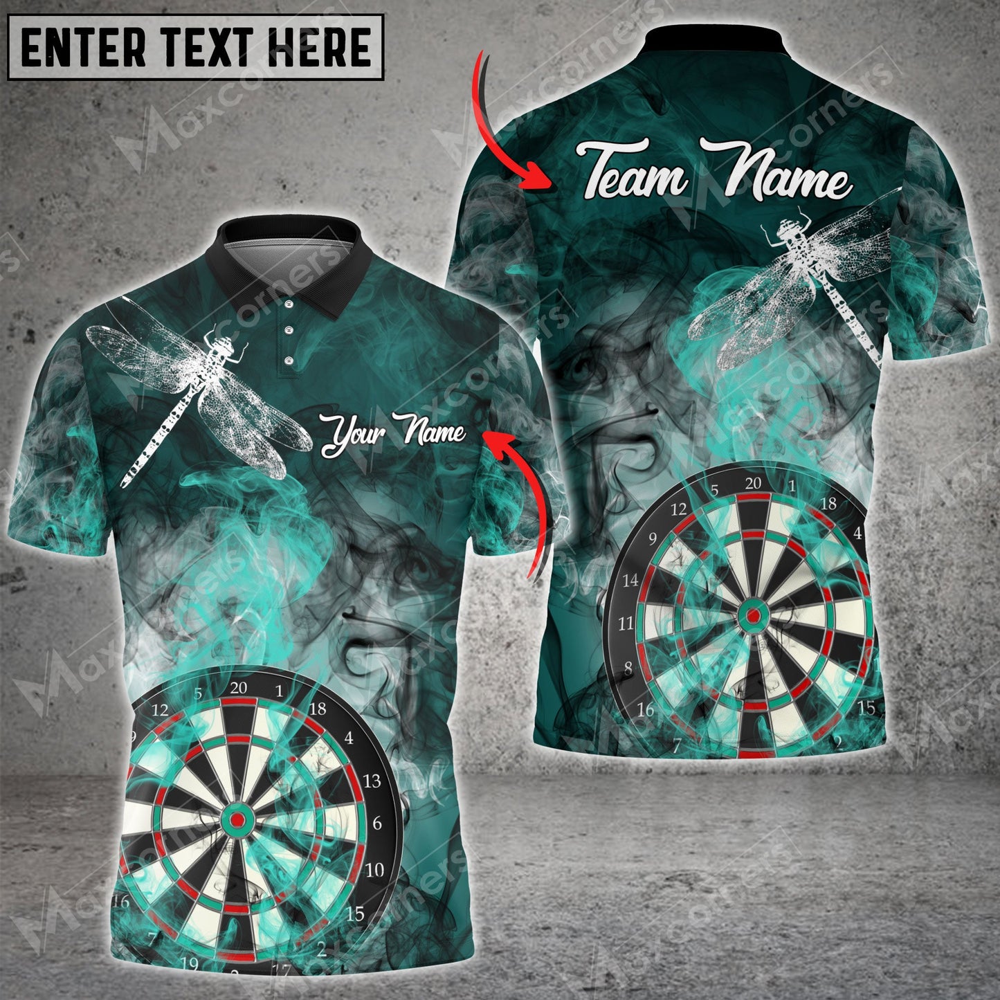 Lasfour Darts Smoke Color Options Personalized Name, Team Name Unisex 3D Shirt DMA0015