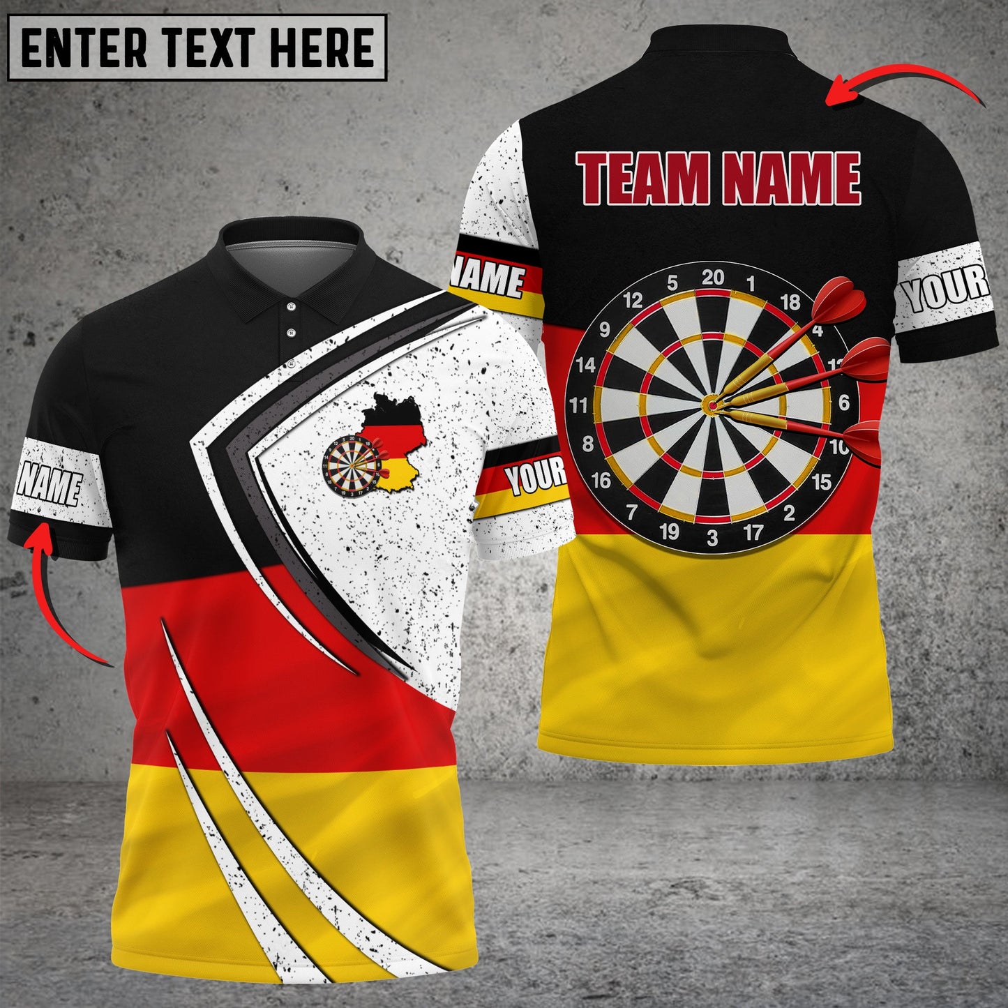 Lasfour Germany 2 Darts Personalized Name 3D Shirt DMA0060