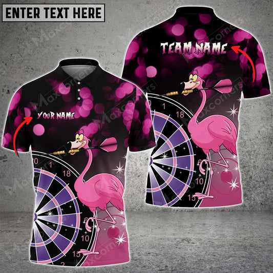 Lasfour Flamingos Darts Polo Shirt, Perfect Gift For Darts Lovers, Darts Players DMA0008