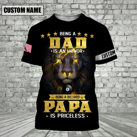 Lasfour Being Billiard Papa Is Priceless Personalized 3D Shirt BIA0884