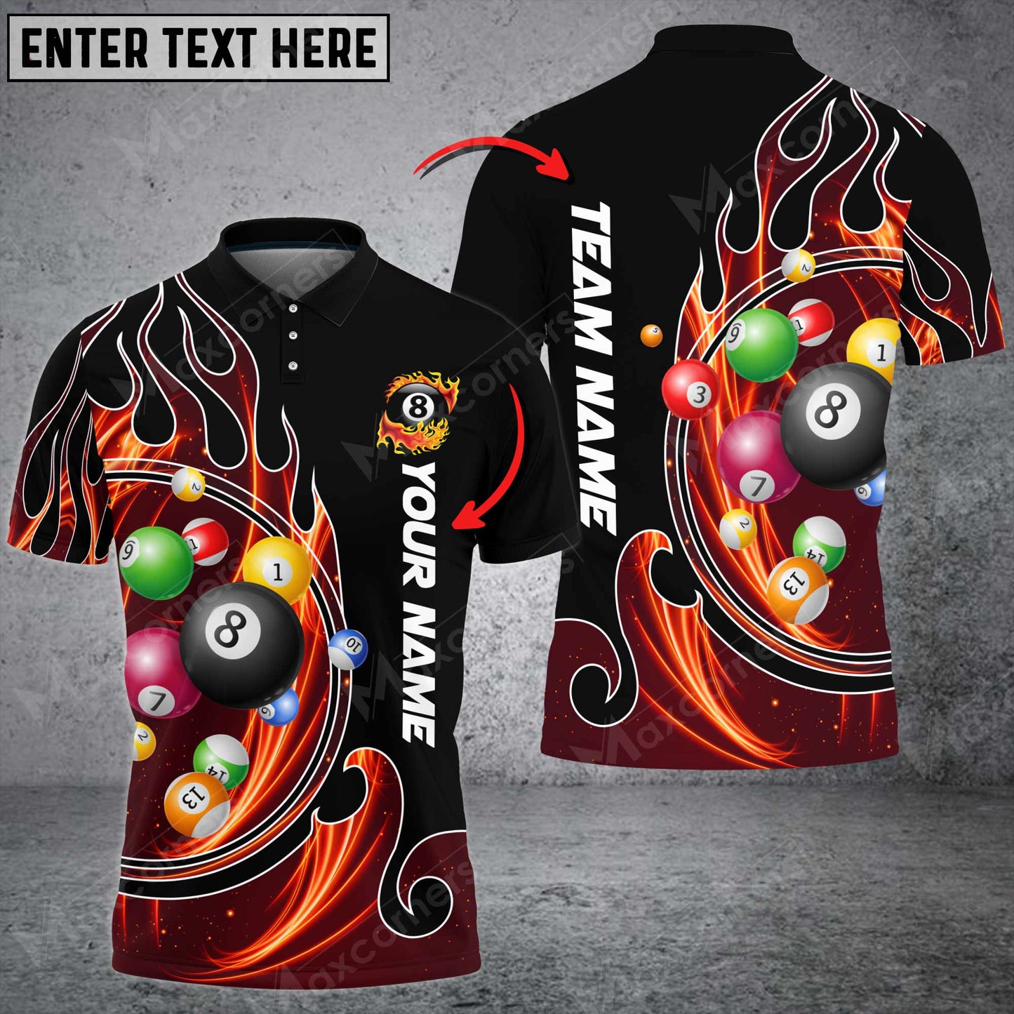 Lasfour Fire Blaster Multicolor Option Billiards Ball Personalized Name, Team Name Unisex Shirt ( Multicolor Options ) BIA0168