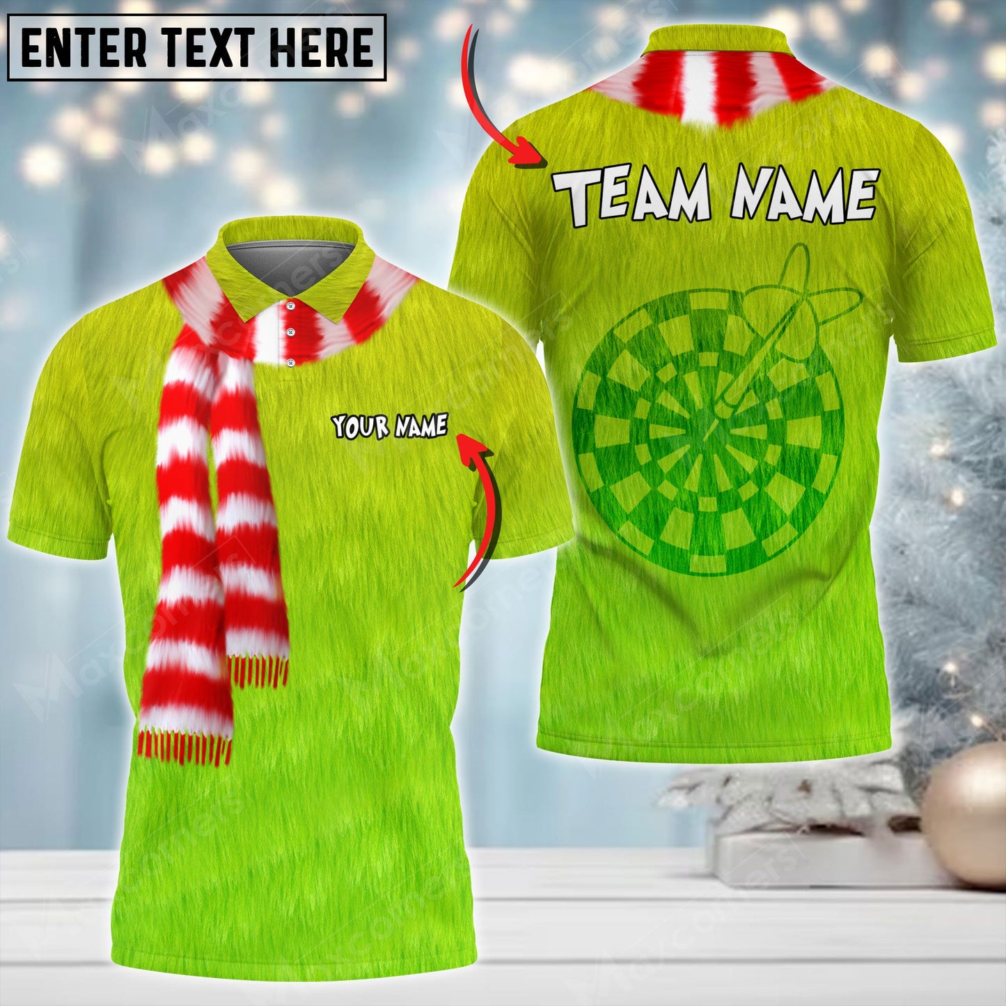 Lasfour Grinch Darts Personalized Name 3D Shirt DMA0054