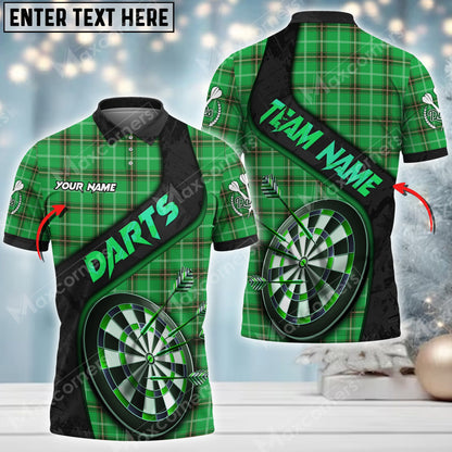 Lasfour Christmas Darts Plaid Color Options Personalized Name, Team Name Unisex 3D Shirt DMA0043