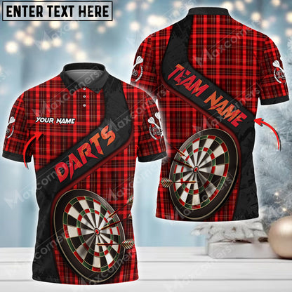 Lasfour Christmas Darts Plaid Color Options Personalized Name, Team Name Unisex 3D Shirt DMA0043