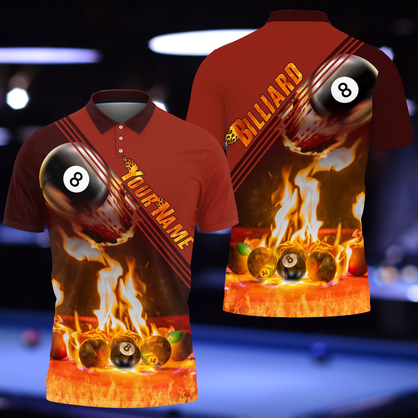 Lasfour Billiards Legend Personalized Name 3D Shirt BIA0761