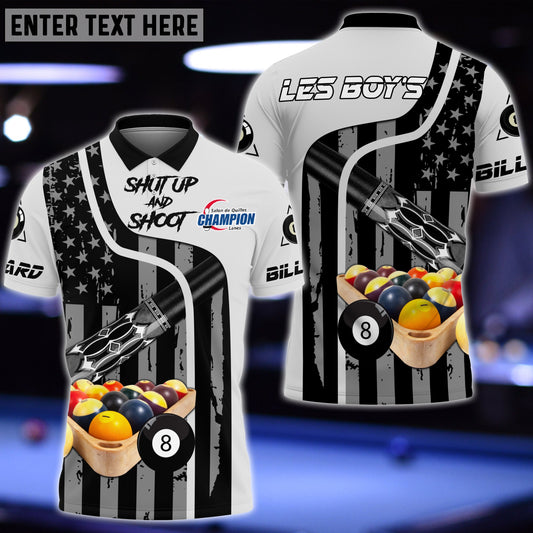 Lasfour Billiards Expertise Personalized Name 3D Shirt For Michel Vallières BIA0400