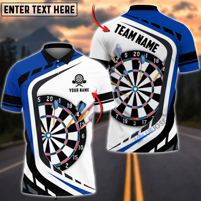 Lasfour Dart Board Polo Shirt, Personalized Name Team Multi Color Dart 3D Shirt DMO0072