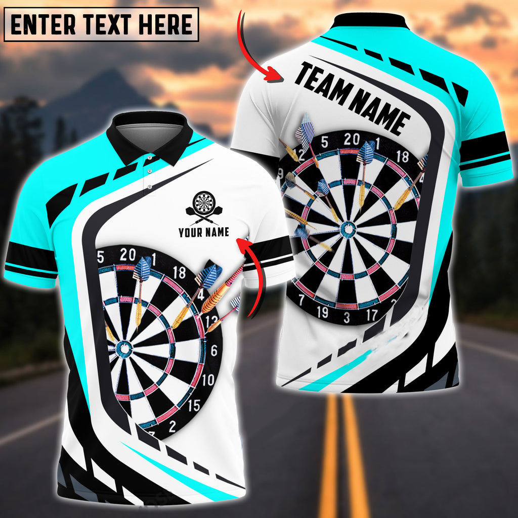 Lasfour Dart Board Polo Shirt, Personalized Name Team Multi Color Dart 3D Shirt DMO0072