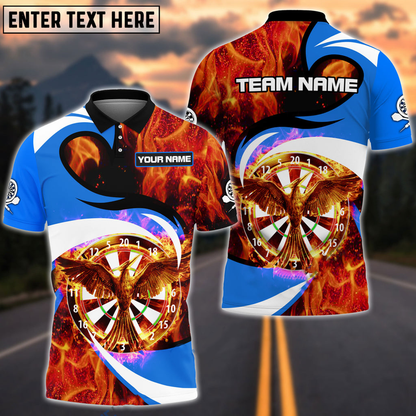 Lasfour Flaming Phoenix Darts Multicolor Option Personalized Name 3D Shirt DMA0185