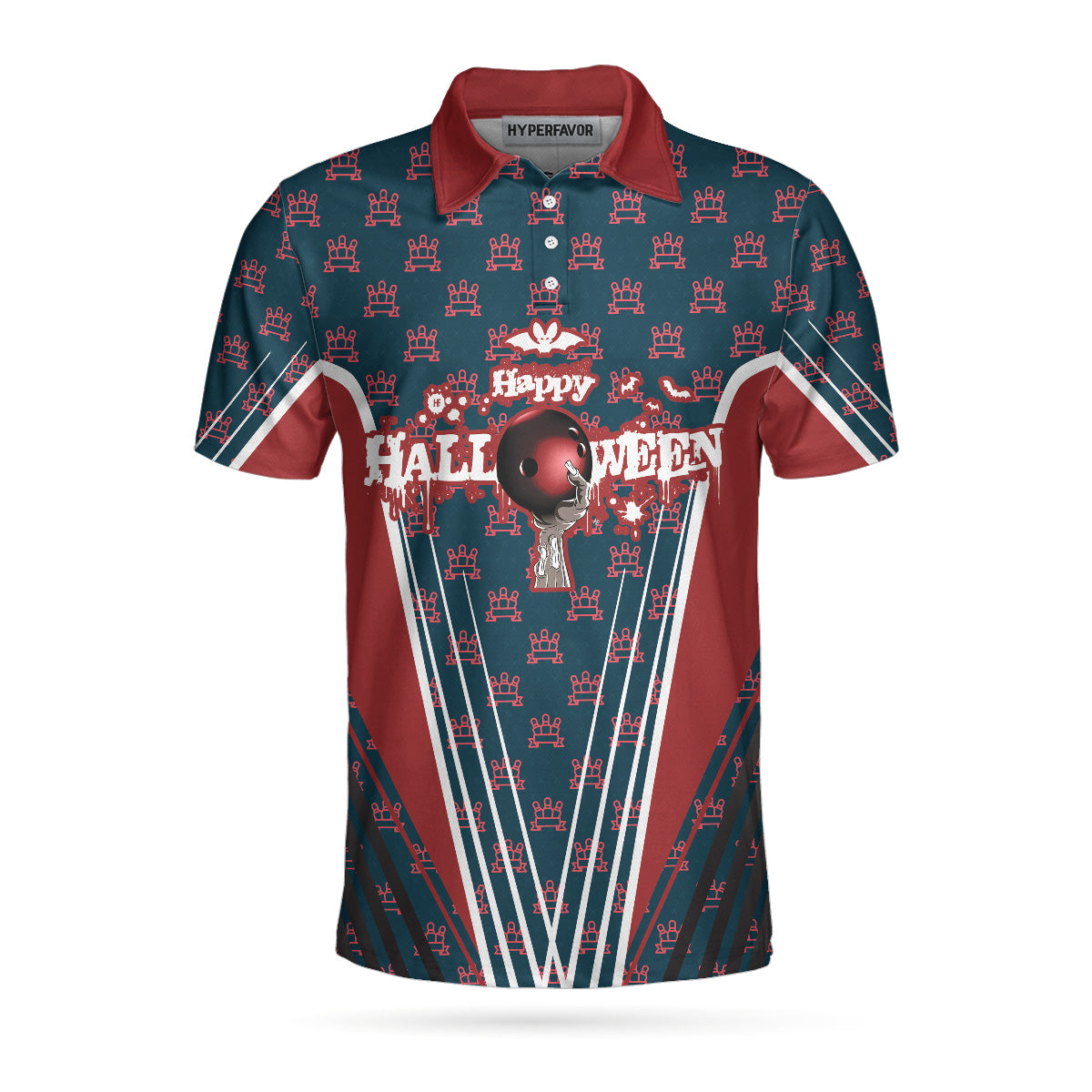 Custom Halloween Bowling Polo Shirts BO0266