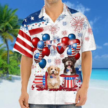 Havanese Independence Day Hawaiian Shirt, Dog Hawaii Beach Shirt Short Sleeve For 4Th Of July HO3915