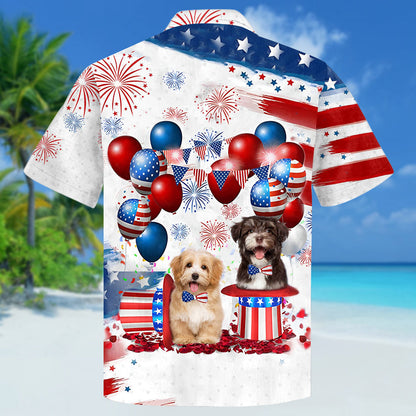 Havanese Independence Day Hawaiian Shirt, Dog Hawaii Beach Shirt Short Sleeve For 4Th Of July HO3915