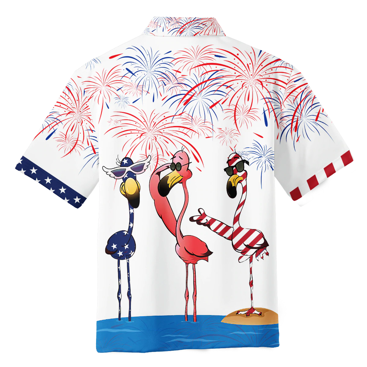 Flamingo Hawaiian Shirt, Independence Day Is Coming Gift, Funny Flamingo Hawaii Aloha Shirt Full Print HO5006