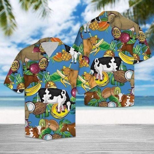 Hawaii Shirt – Cow Tropical Fruits Hawaiian Aloha Shirts HO2312