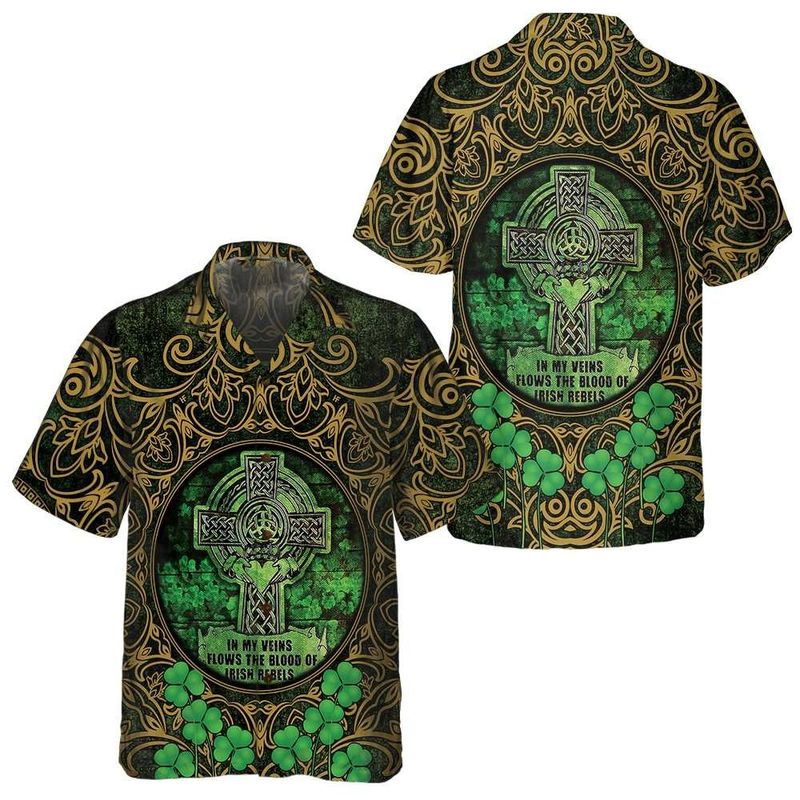 Hawaiian Aloha Shirts St Patrick's Day The Blood Of Irish Rebels PO0101