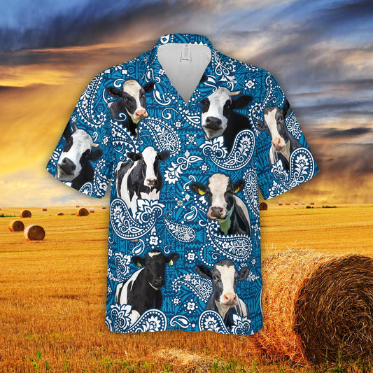 Paisley Pattern Holstein Summer Hawaiian Shirt HO5362