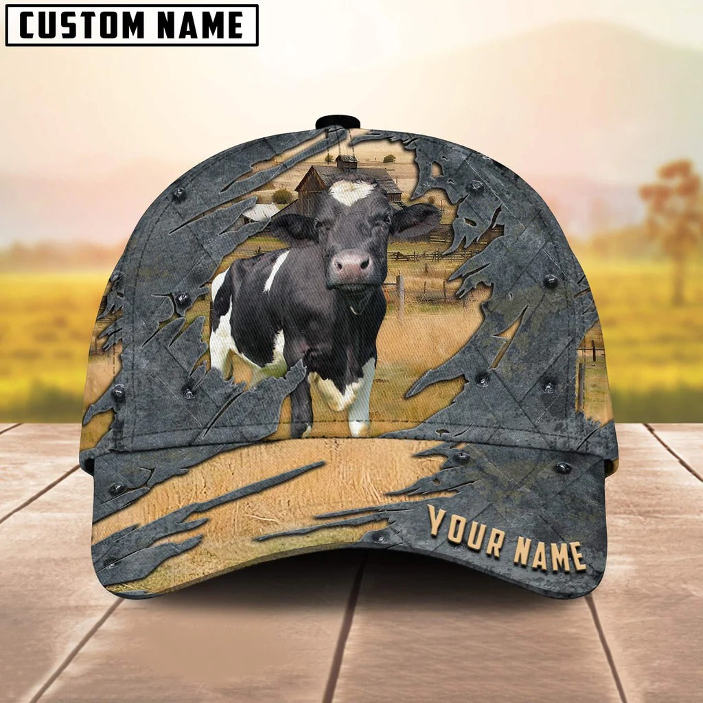 Customized Holstein 3D All Over Print Cap Hat For Adult, Cow Cap, Cow Hat Custom CO1061