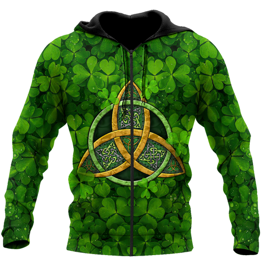 St Patrick's Day Pattern Shamrock Shirt, Shamrock All Over Print Shirt, Gift For Patrick's Day PO0301