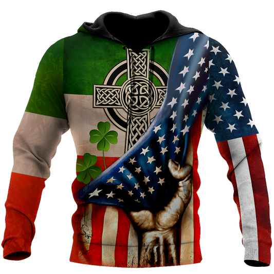 St Patrick's Day USA Flag 3D Shirt, St Patrick's Day Shirt, American Flag Shirt, Saint Patrick's Day Shirt, Irish Shirt, USA Flag Shirt PO0297