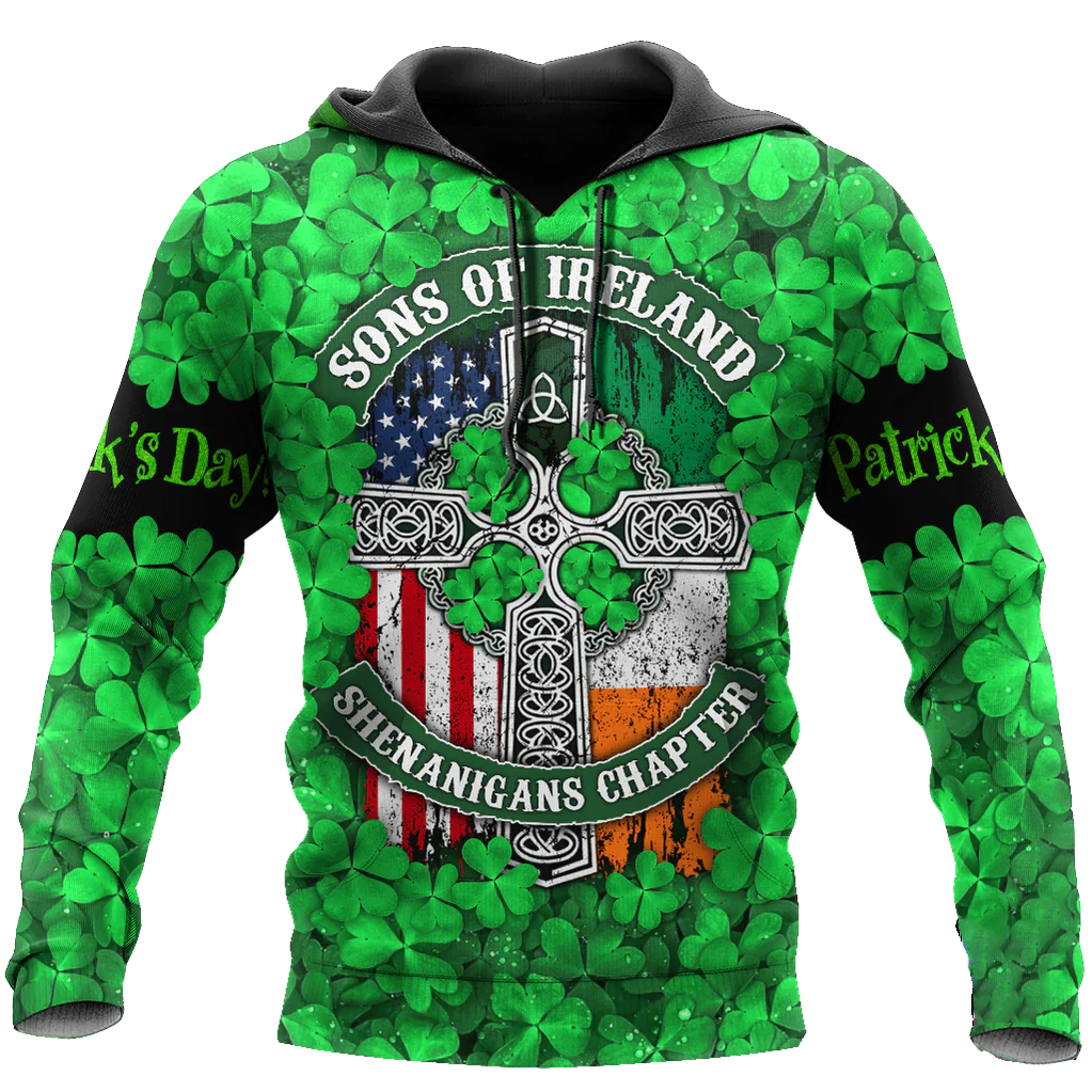 Happy St Patrick's Day Irish Shirt, Son Of Ireland Shenanigans Chapter, Hoodie T-Shirt Sweatshirt for Men and Women PO0241