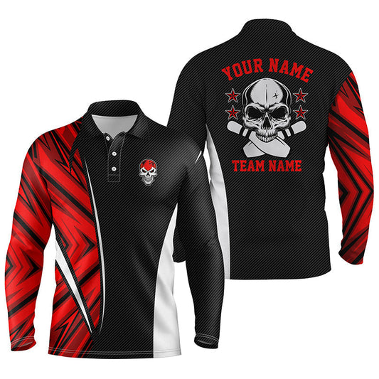 Custom Skull Bowling Polo Shirts For Team BO0318