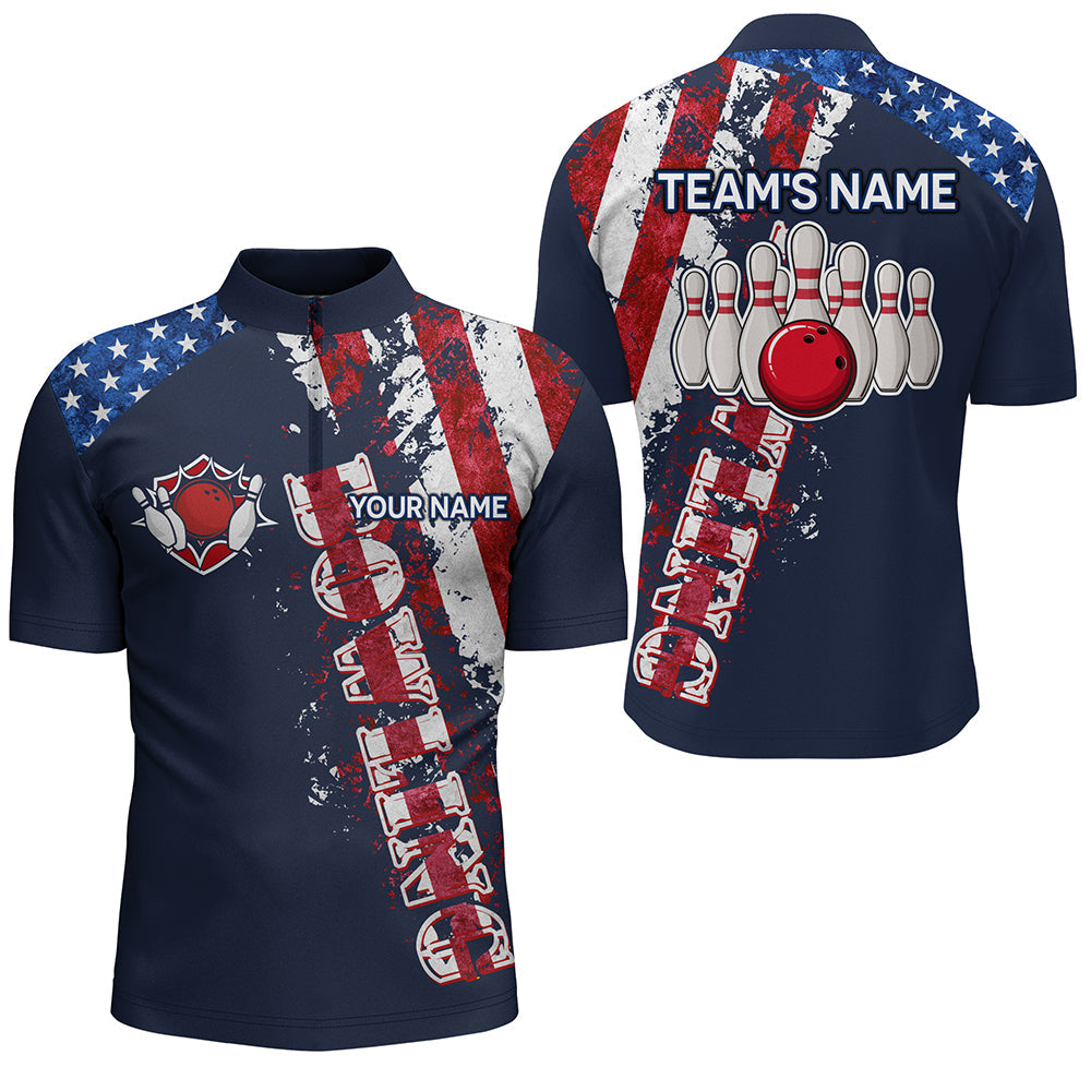 Custom Patriotic Bowling Jersey For Team BO0132