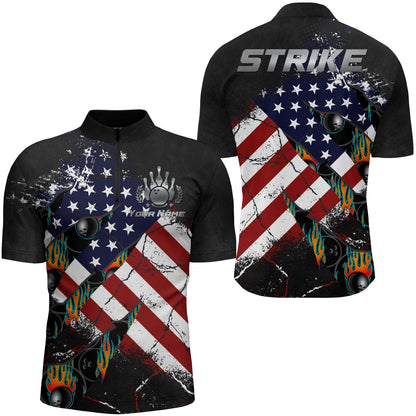 Custom Patriotic Bowling Jersey Men Women BO0129