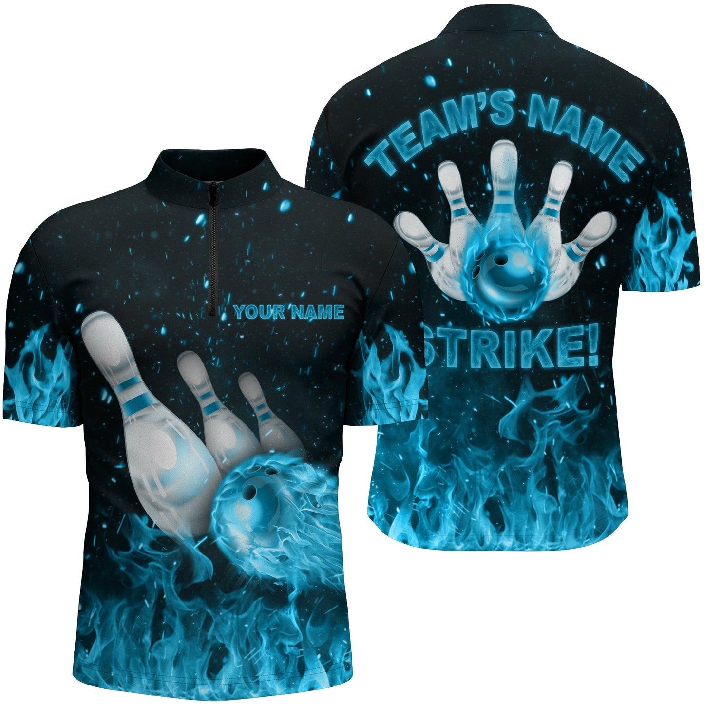 Custom Flame Bowling Jersey For Team BO0230