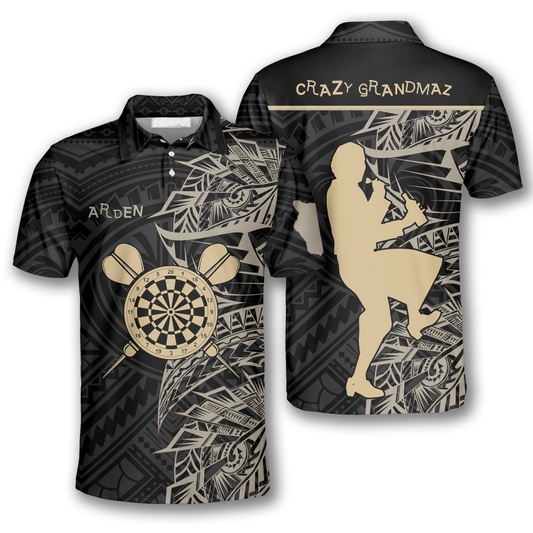 Crazy Grandmaz Tribal Design Custom Darts Shirts for Man Women DMO0195